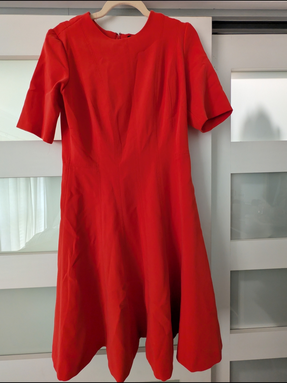 Banana Republic Red Orange Midi A-Line Dress
